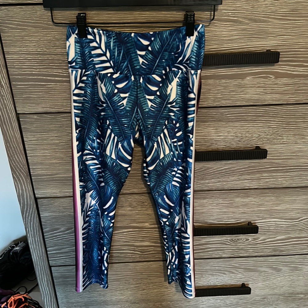 Goldsheep blue leaf leggings